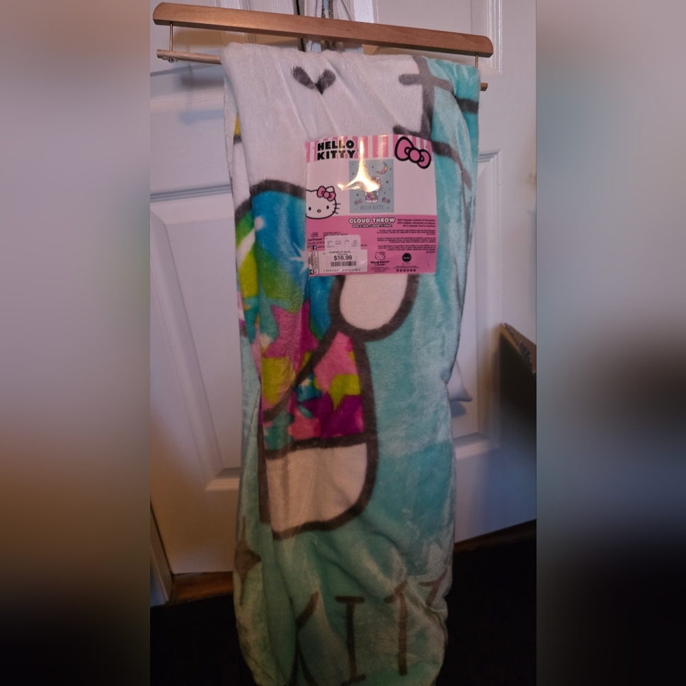 Hello Kitty Pastel Blanket with Pink and Blue
